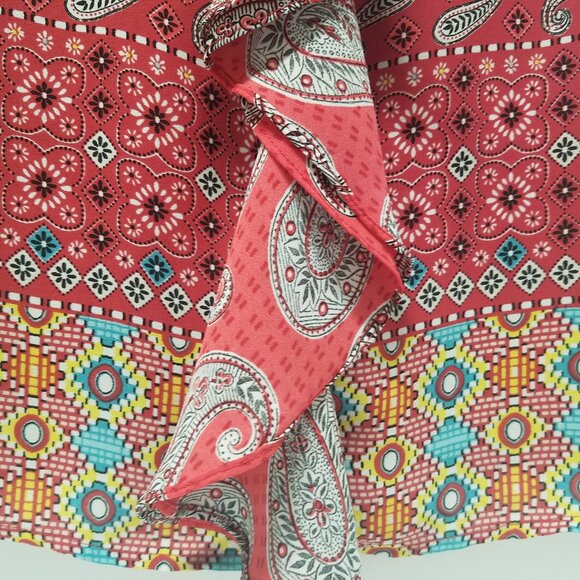 KUT from the Kloth Boho Paisley Cascade Ruffle Tank Top - Picture 11 of 16